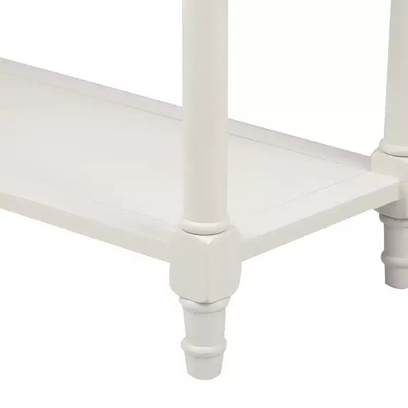 Whisen Rustic Console Table Traditional Design with Two Drawers and Bottom Shelf