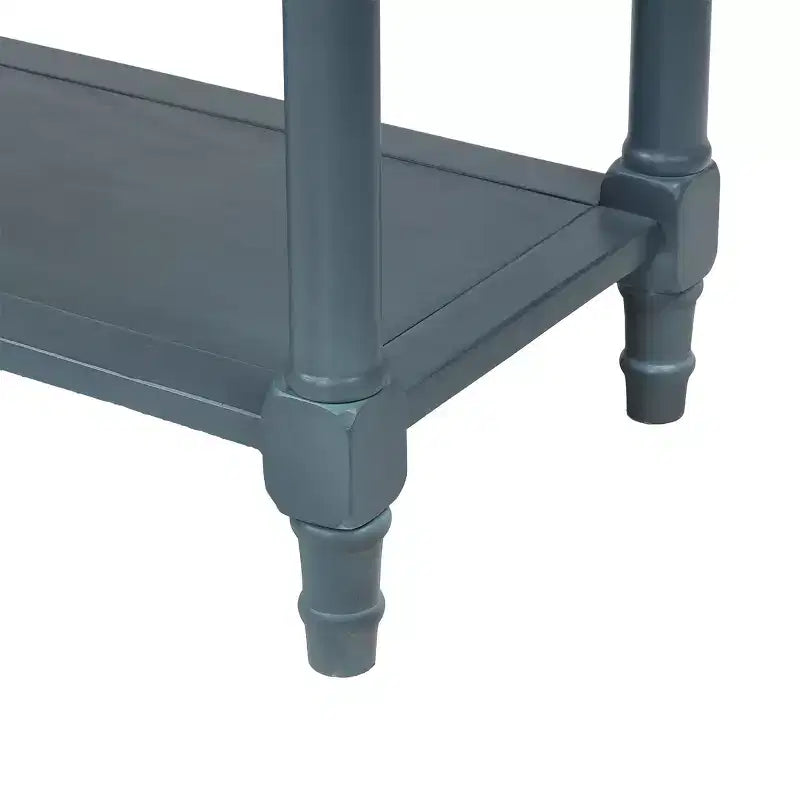 Whisen Rustic Console Table Traditional Design with Two Drawers and Bottom Shelf