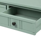 Whisen Rustic Console Table Traditional Design with Two Drawers and Bottom Shelf