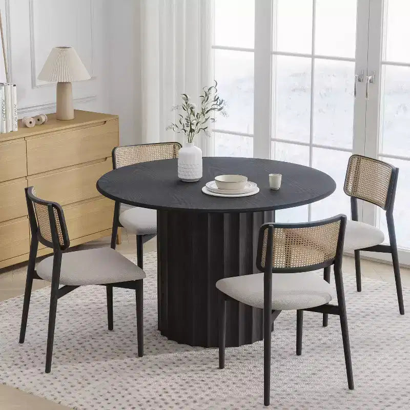 PexFix 46 Round Solid Wood Dining Table Kitchen Tables