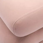 GDFStudio Mina 20W Velvet Upholstered and Wood S-Shape Ottoman