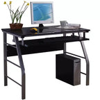 King's Brand Metal and Glass Top Home Office Computer Desk/Table