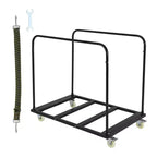 Garvee Folding Table Cart, 1800 LBS Heavy Duty Table Trolley with 5 Swivel Wheels, Black Desk Trolley for Garage, Home, Warehouse