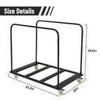 Garvee Folding Table Cart, 1800 LBS Heavy Duty Table Trolley with 5 Swivel Wheels, Black Desk Trolley for Garage, Home, Warehouse