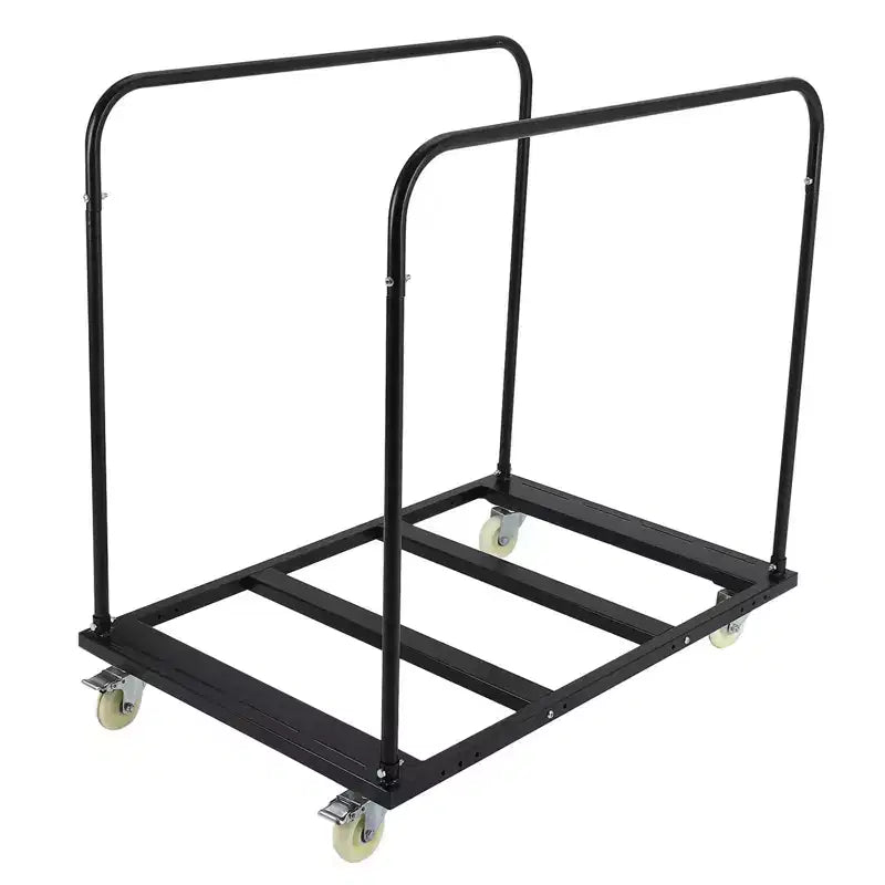 Garvee Folding Table Cart, 1800 LBS Heavy Duty Table Trolley with 5 Swivel Wheels, Black Desk Trolley for Garage, Home, Warehouse