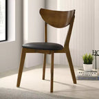 Simple Relax Set of 2 Dining Chairs in Walnut and Black