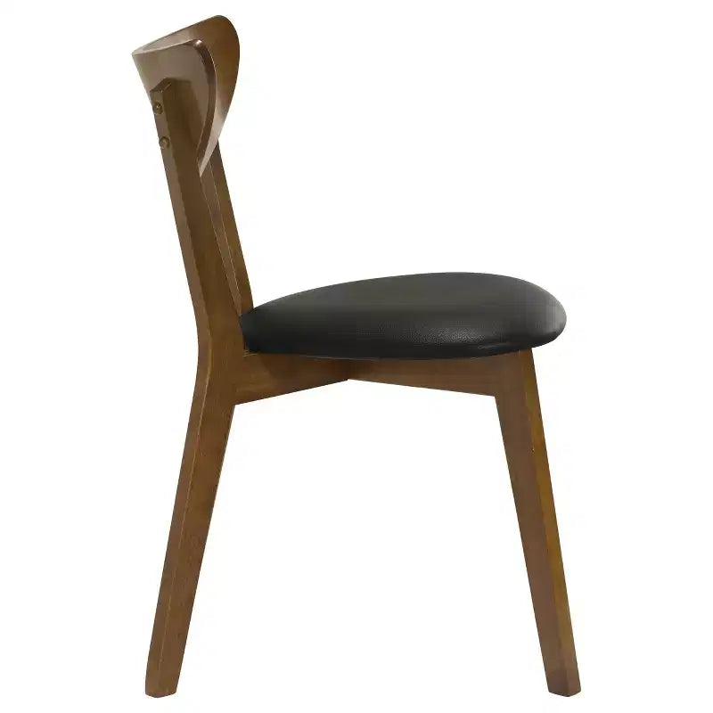 Simple Relax Set of 2 Dining Chairs in Walnut and Black