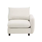 Christopher Knight Home Acker Modern 69 Upholstered Sectional Sofa with Cushions, White