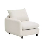 Christopher Knight Home Acker Modern 69 Upholstered Sectional Sofa with Cushions, White