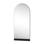 Wooden base stripe right angle arch black full-length mirror 180x80x2cm (no stand)