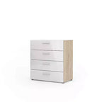 HomeStock 6.57 in.H Particle Board Vertical Dressers with 4 - Drawers in Beige Finish