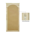 Solid Wood Full-Length Mirror with Cherry Blossom Carving - 180x90x4cm (Stand Not Included)