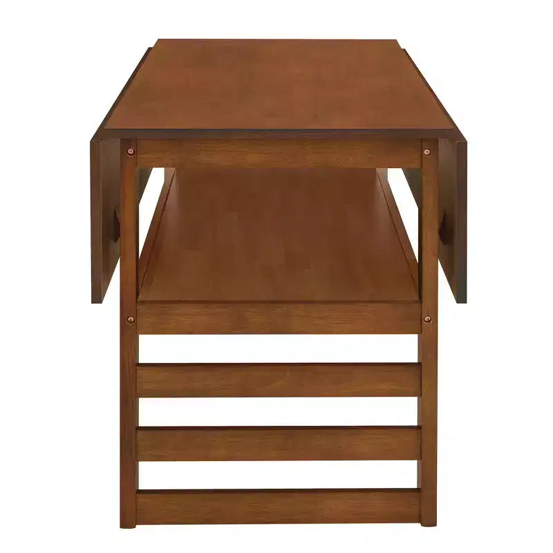 ModernLuxe 5 PCS Extendable Dining Table Set for 4, Dining Set Dinette Kitchen Table Set with Drop Leaves, Storage Shelf, 4 Upholstered Chairs