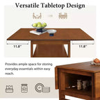 ModernLuxe 5 PCS Extendable Dining Table Set for 4, Dining Set Dinette Kitchen Table Set with Drop Leaves, Storage Shelf, 4 Upholstered Chairs