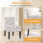 BestMassage Dining Chair Accent Chair with Hardwood Frame and Elegant Design