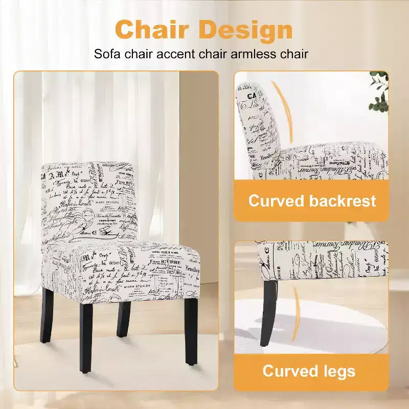 BestMassage Dining Chair Accent Chair with Hardwood Frame and Elegant Design