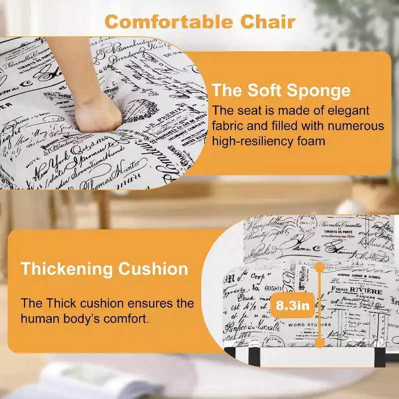 BestMassage Dining Chair Accent Chair with Hardwood Frame and Elegant Design