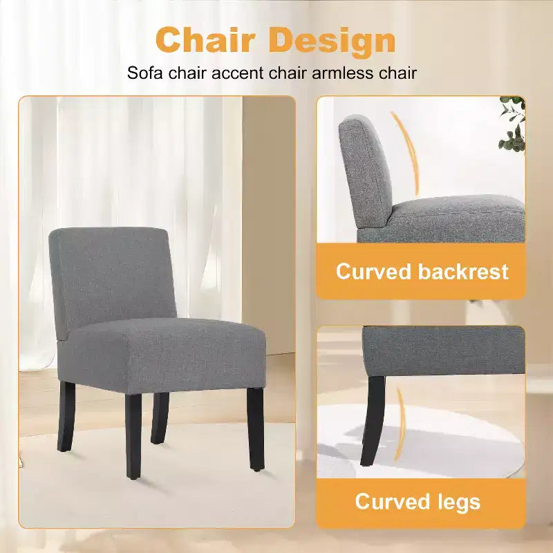 BestMassage Dining Chair Accent Chair with Hardwood Frame and Elegant Design