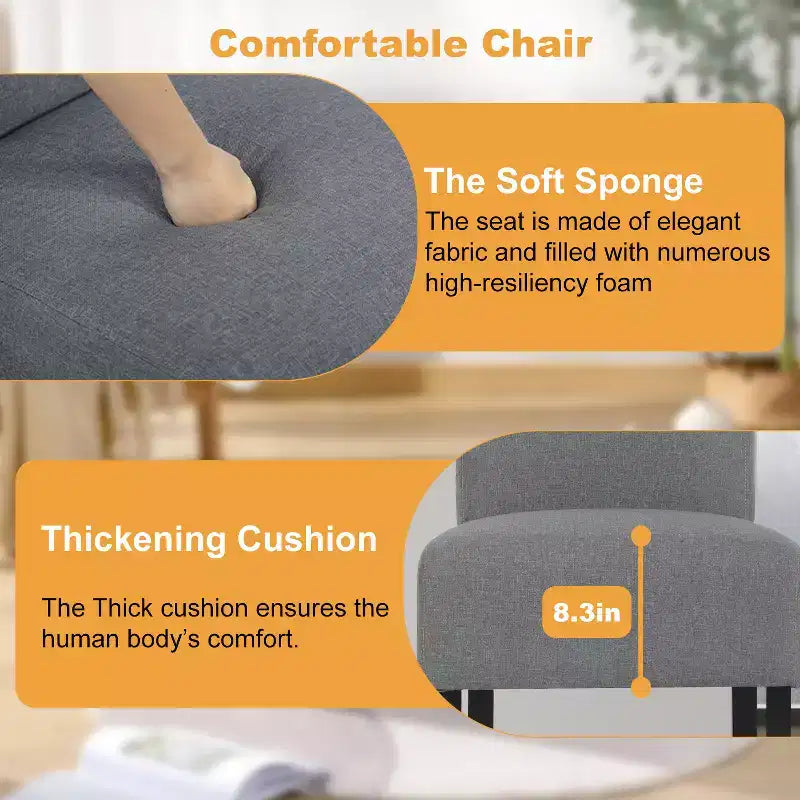 BestMassage Dining Chair Accent Chair with Hardwood Frame and Elegant Design