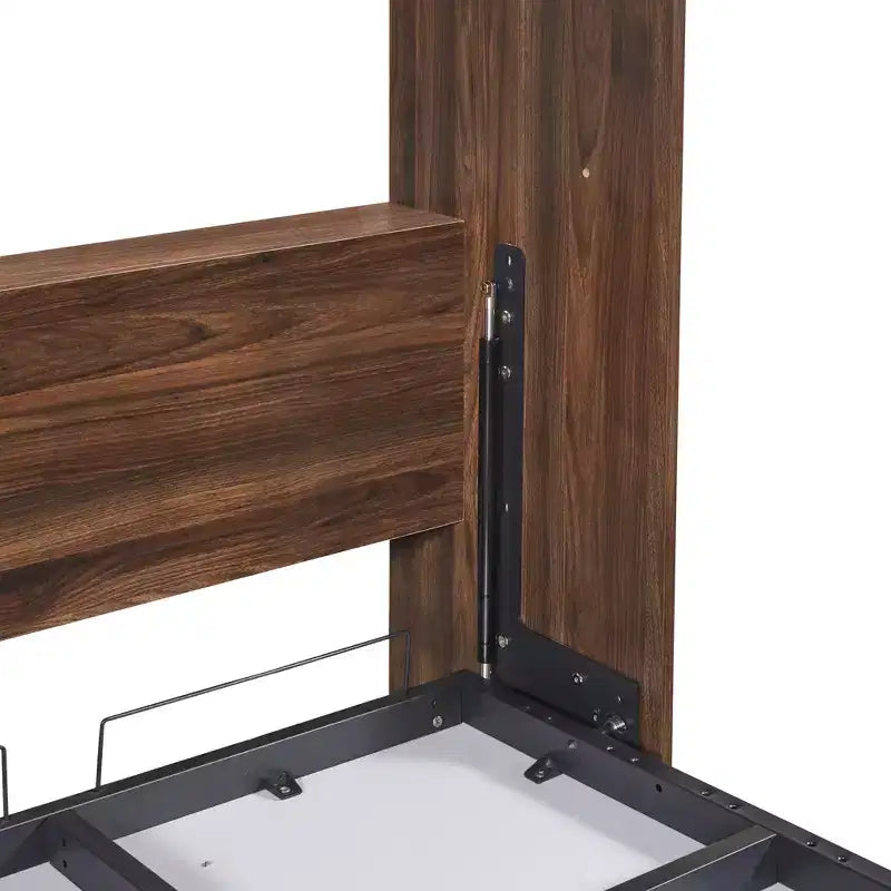 Whisen Full Size Murphy Bed Wall Bed, Folded into a Cabinet with Shelves