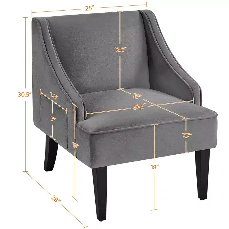 Yaheetech Set of 2 Modern Velvet Accent Chair for Living Room Bedroom