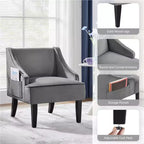 Yaheetech Set of 2 Modern Velvet Accent Chair for Living Room Bedroom