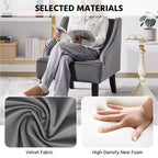 Yaheetech Set of 2 Modern Velvet Accent Chair for Living Room Bedroom