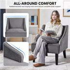 Yaheetech Set of 2 Modern Velvet Accent Chair for Living Room Bedroom