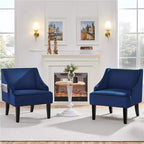 Yaheetech Set of 2 Modern Velvet Accent Chair for Living Room Bedroom