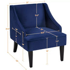 Yaheetech Set of 2 Modern Velvet Accent Chair for Living Room Bedroom