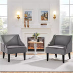Yaheetech Set of 2 Modern Velvet Accent Chair for Living Room Bedroom