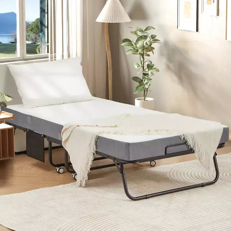 EROMMY Folding Bed, 38''W Folding Bed with Mattress Included, Daybed
