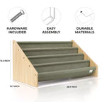 ZICOTO Kids Bookshelf  Decorative Nursery Organizer for Baby Girls, Boys & Montessori Playrooms