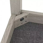 VECELO Rustic Wooden Dining Chairs, Rubber Wood Kitchen Chairs with Padded Seat & Elegant Hollowed Backrest, Gray
