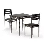 Dining Table Set for 2, 3 Piece Dining Table and Chairs Set of 2, Dining Table Set with Spiral Table Legs for Small Spaces