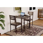 Dining Table Set for 2, 3 Piece Dining Table and Chairs Set of 2, Dining Table Set with Spiral Table Legs for Small Spaces