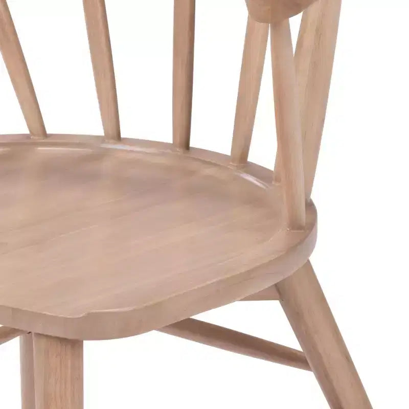 Plank+Beam Set of 2 Dining Chairs, Solid Wood Kitchen Chair