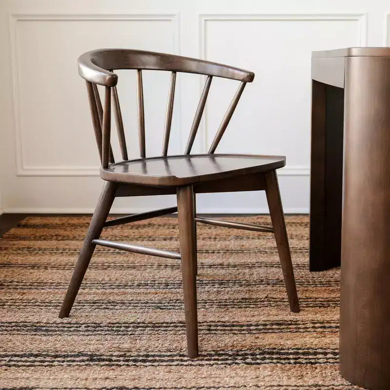 Plank+Beam Set of 2 Dining Chairs, Solid Wood Kitchen Chair