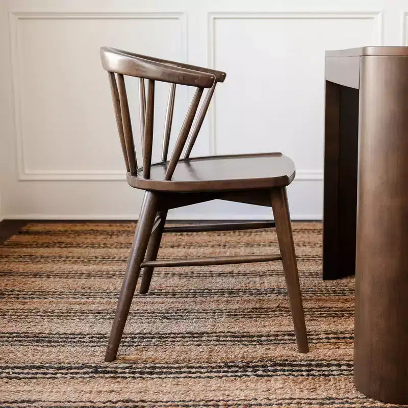 Plank+Beam Set of 2 Dining Chairs, Solid Wood Kitchen Chair