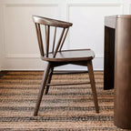 Plank+Beam Set of 2 Dining Chairs, Solid Wood Kitchen Chair