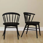 Plank+Beam Set of 2 Dining Chairs, Solid Wood Kitchen Chair