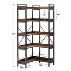Hyleory L-Shape 5-Tier Bookshelf