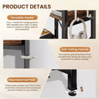 Hyleory L-Shape 5-Tier Bookshelf