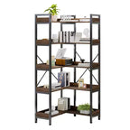 Hyleory L-Shape 5-Tier Bookshelf