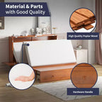 Mjkone Queen Size Murphy Bed Cabinet with USB Charging, Storage Drawer & Mattress
