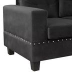Whisen 105 L-Shaped Modern Sectional with Storage Ottoman & 2 Pillows