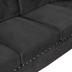 Whisen 105 L-Shaped Modern Sectional with Storage Ottoman & 2 Pillows