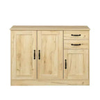 CLIHOME 3 Doors Modern Wood Buffet Sideboard, Entryway Serving Storage Cabinet, Dining Room Console