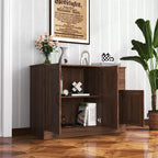 CLIHOME 3 Doors Modern Wood Buffet Sideboard, Entryway Serving Storage Cabinet, Dining Room Console