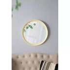 D20x1.5Transitional Decor Style Mango Wood Wall Mirror Wall Decor with Frame of Solid Mango Wood for Bathroom